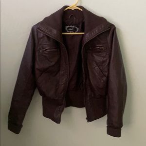 Ambiance Faux Leather Motorcycle Jacket
